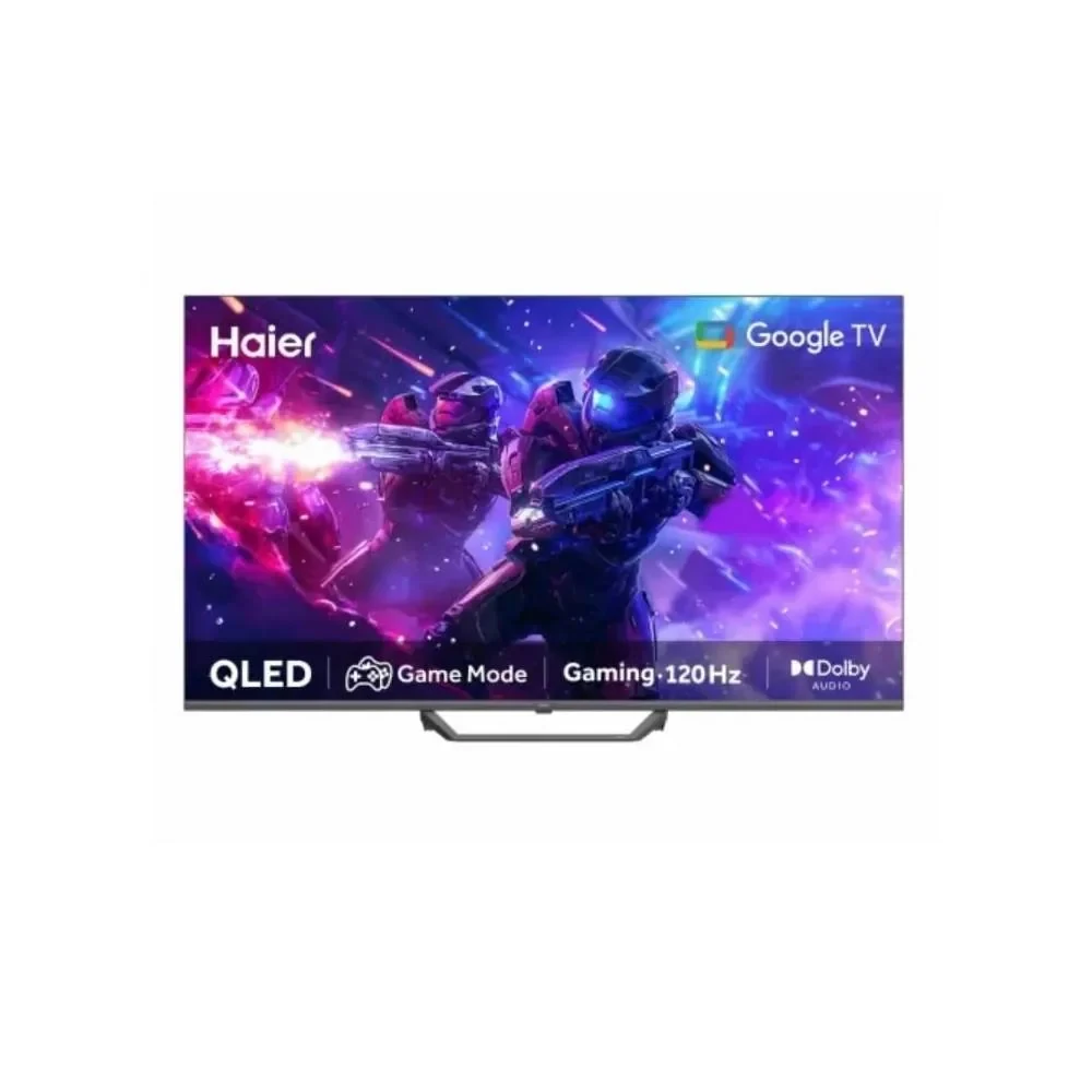 شاشه بدون إطار من هاير 50 بوصة 4K فائق الوضوح QLED مع ريسيفر داخلي H50S80GUX