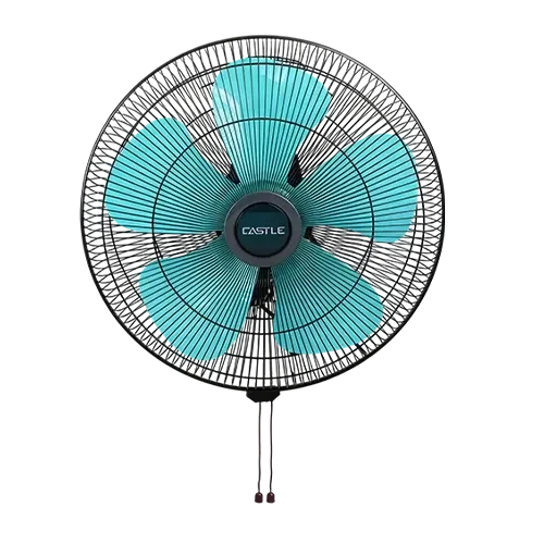 مروحة حائط، 18 بوصة، معدن، 5 ريشة، 3 سرعات، جسم معدن، FAW1018 - اخضر